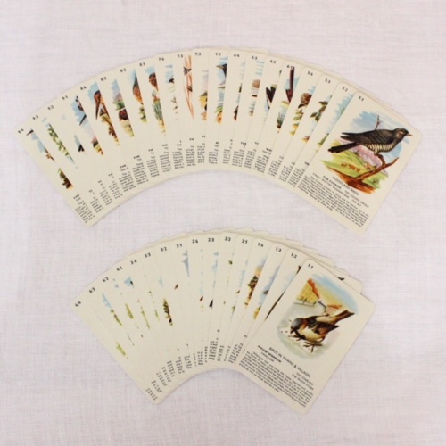 イギリスヴィンテージの鳥のカードゲーム
